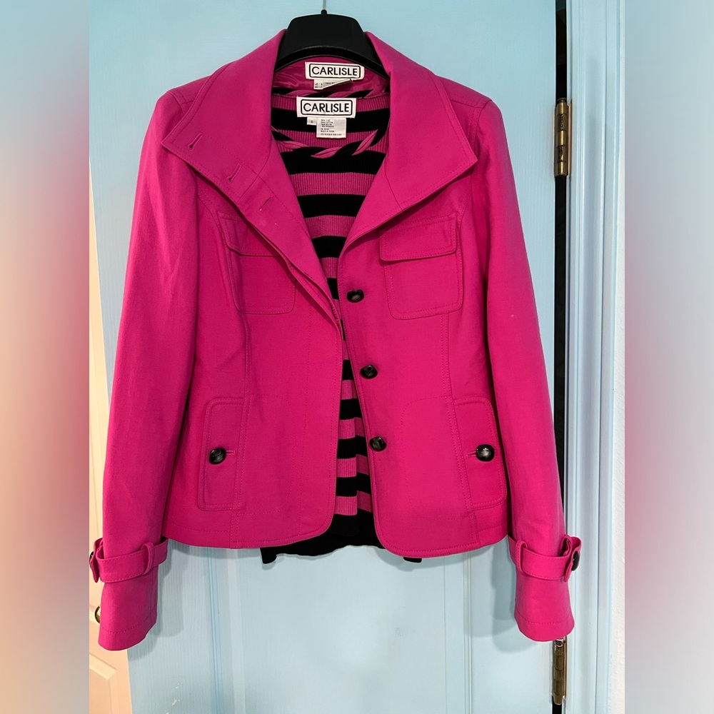 Carlisle Size 6 frequently worn jacket with coordinating size S sweater